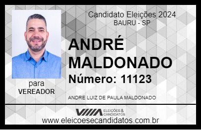 Candidato ANDRÉ MALDONADO 2024 - BAURU - Eleições