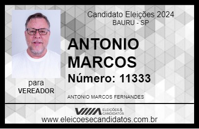 Candidato ANTONIO MARCOS 2024 - BAURU - Eleições