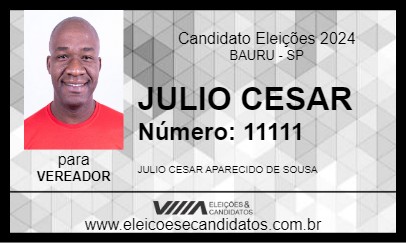 Candidato JULIO CESAR 2024 - BAURU - Eleições