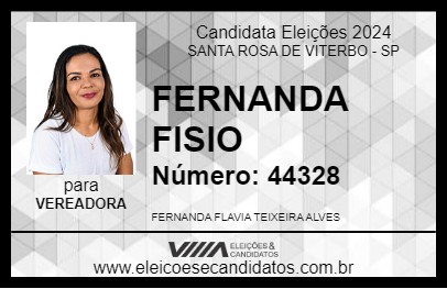 Candidato FERNANDA FISIO 2024 - SANTA ROSA DE VITERBO - Eleições