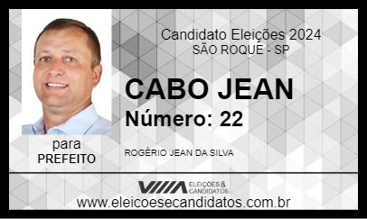 Candidato CABO JEAN 2024 - SÃO ROQUE - Eleições