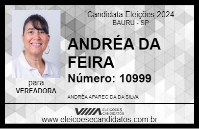 Candidato ANDRÉA DA FEIRA 2024 - BAURU - Eleições