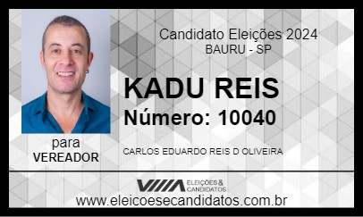 Candidato KADU REIS 2024 - BAURU - Eleições