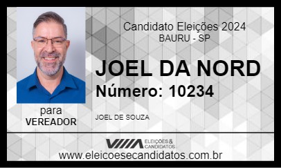 Candidato JOEL DA NORD 2024 - BAURU - Eleições