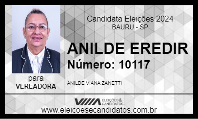 Candidato ANILDE EREDIR 2024 - BAURU - Eleições