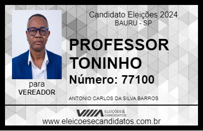 Candidato PROFESSOR TONINHO  2024 - BAURU - Eleições