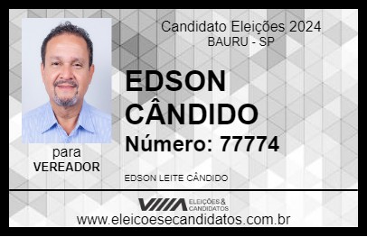 Candidato EDSON CÂNDIDO 2024 - BAURU - Eleições