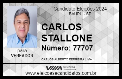 Candidato CARLOS STALLONE 2024 - BAURU - Eleições