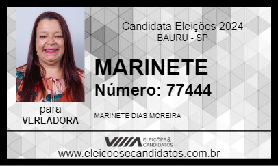 Candidato MARINETE 2024 - BAURU - Eleições