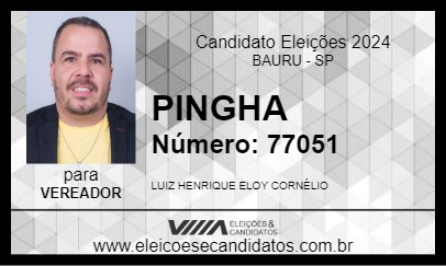 Candidato PINGHA 2024 - BAURU - Eleições