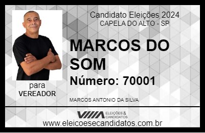 Candidato MARCOS DO SOM 2024 - CAPELA DO ALTO - Eleições