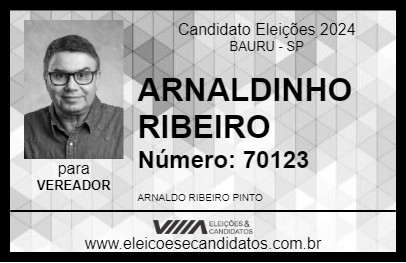 Candidato ARNALDINHO RIBEIRO 2024 - BAURU - Eleições