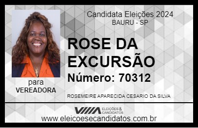 Candidato ROSE DA EXCURSÃO 2024 - BAURU - Eleições