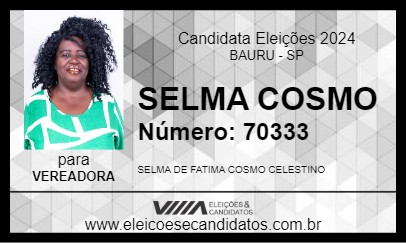 Candidato SELMA COSMO 2024 - BAURU - Eleições