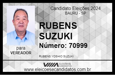 Candidato RUBENS SUZUKI 2024 - BAURU - Eleições