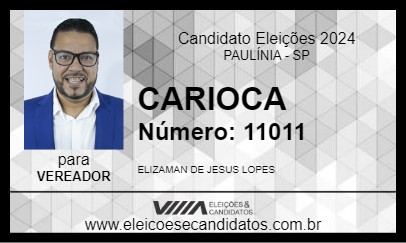 Candidato CARIOCA 2024 - PAULÍNIA - Eleições