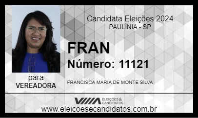 Candidato FRAN 2024 - PAULÍNIA - Eleições