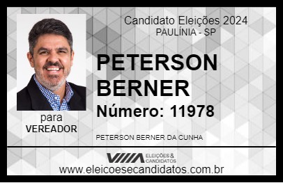 Candidato PETERSON BERNER 2024 - PAULÍNIA - Eleições