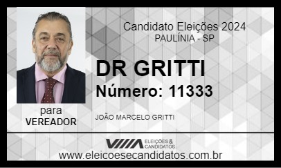 Candidato DR GRITTI 2024 - PAULÍNIA - Eleições