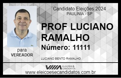 Candidato PROF LUCIANO RAMALHO 2024 - PAULÍNIA - Eleições