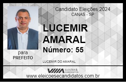 Candidato LUCEMIR AMARAL 2024 - CANAS - Eleições