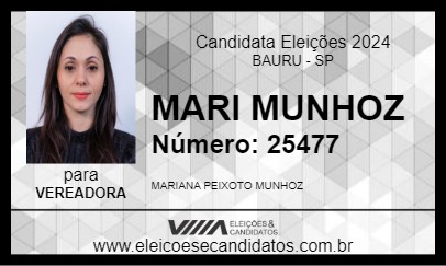 Candidato MARI MUNHOZ 2024 - BAURU - Eleições