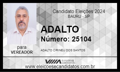 Candidato ADALTO 2024 - BAURU - Eleições