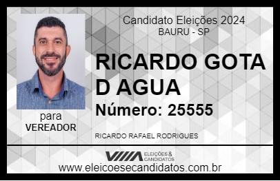 Candidato RICARDO GOTA D AGUA 2024 - BAURU - Eleições