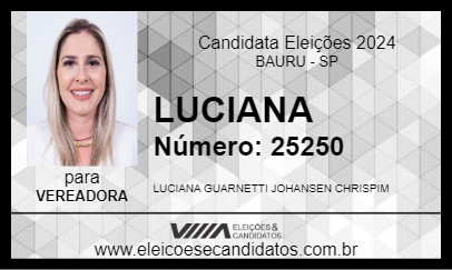 Candidato LUCIANA 2024 - BAURU - Eleições