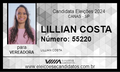 Candidato LILLIAN COSTA 2024 - CANAS - Eleições