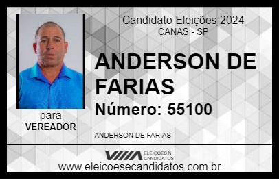 Candidato ANDERSON DE FARIAS 2024 - CANAS - Eleições