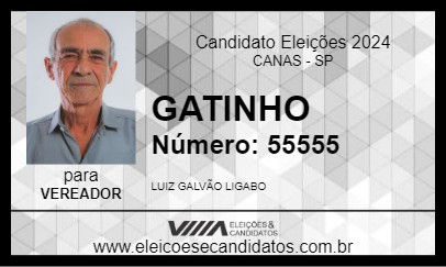 Candidato GATINHO 2024 - CANAS - Eleições