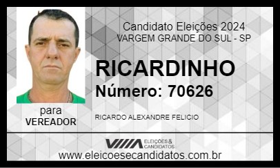 Candidato RICARDINHO 2024 - VARGEM GRANDE DO SUL - Eleições