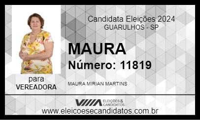 Candidato MAURA 2024 - GUARULHOS - Eleições