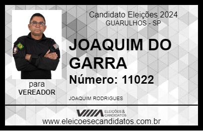 Candidato JOAQUIM GARRA ABSURDA 2024 - GUARULHOS - Eleições