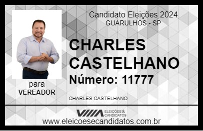 Candidato CHARLES CASTELHANO 2024 - GUARULHOS - Eleições