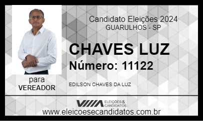 Candidato CHAVES LUZ 2024 - GUARULHOS - Eleições