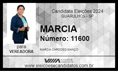 Candidato MÁRCIA DAS MALVINAS 2024 - GUARULHOS - Eleições