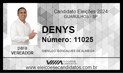 Candidato DENYS 2024 - GUARULHOS - Eleições