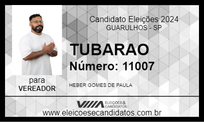 Candidato TUBARAO 2024 - GUARULHOS - Eleições