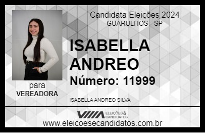 Candidato ISABELLA ANDREO 2024 - GUARULHOS - Eleições