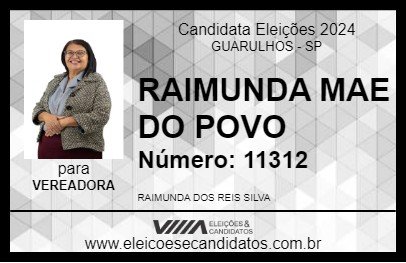 Candidato RAIMUNDA MAE DO POVO 2024 - GUARULHOS - Eleições