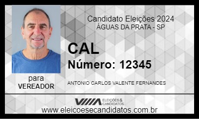 Candidato CAL 2024 - ÁGUAS DA PRATA - Eleições