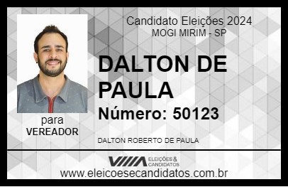 Candidato DALTON DE PAULA 2024 - MOGI MIRIM - Eleições