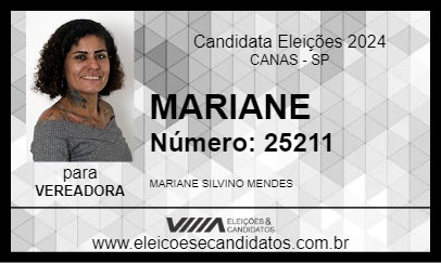 Candidato MARIANE 2024 - CANAS - Eleições