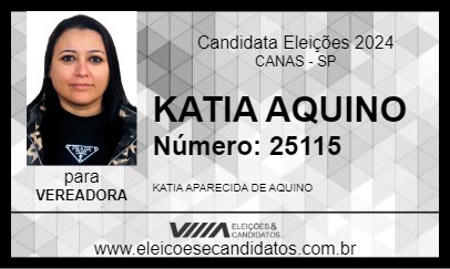 Candidato KATIA AQUINO 2024 - CANAS - Eleições