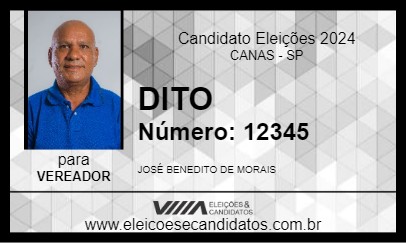 Candidato DITO 2024 - CANAS - Eleições