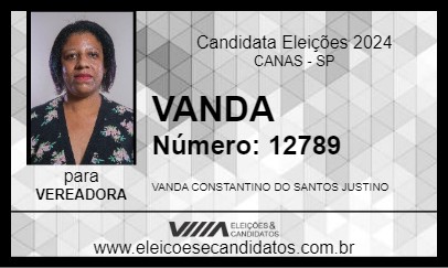 Candidato VANDA 2024 - CANAS - Eleições