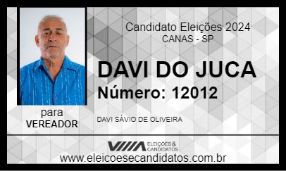 Candidato DAVI DO JUCA 2024 - CANAS - Eleições