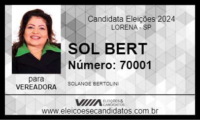 Candidato SOL BERT 2024 - LORENA - Eleições